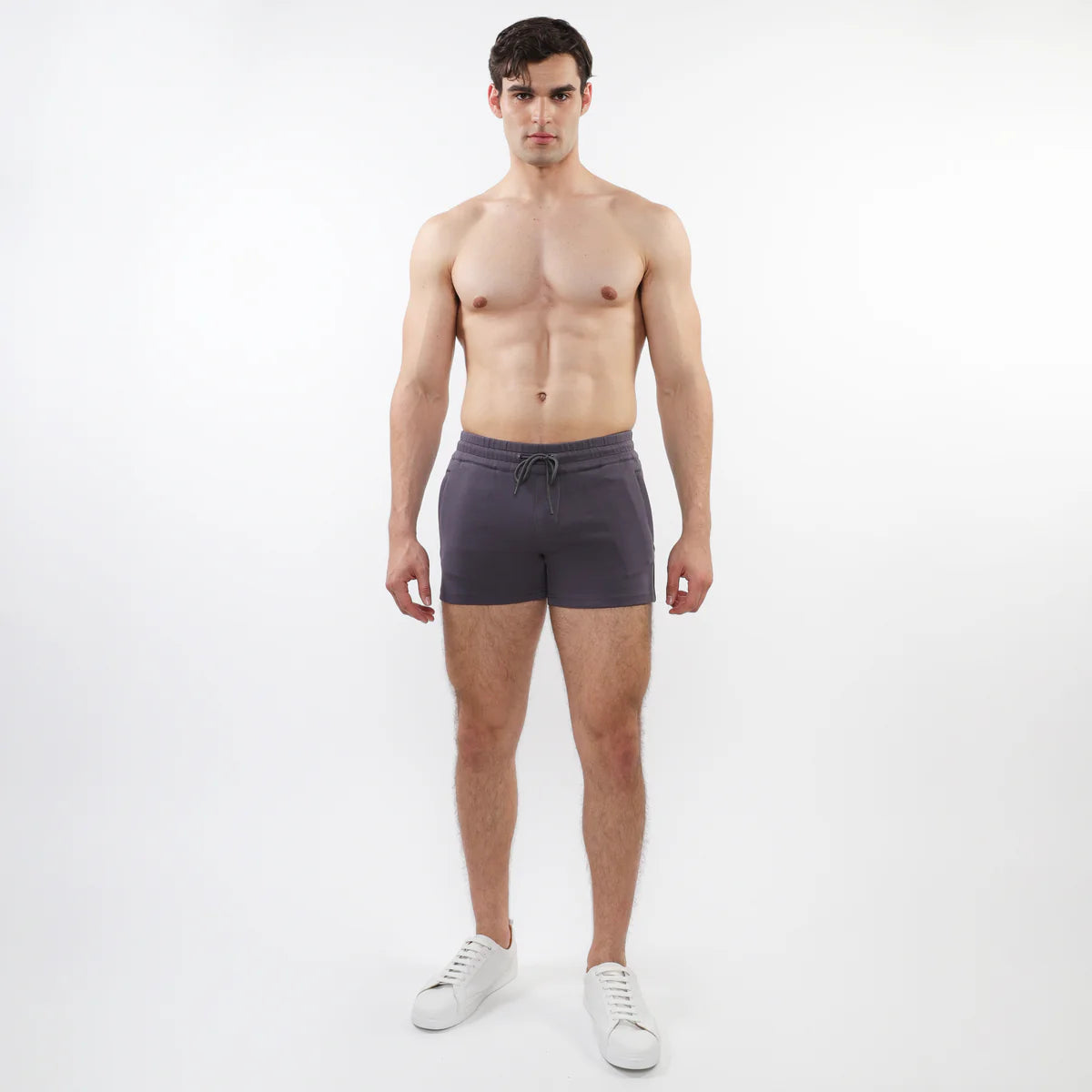 3.5" Retro Knit Gym Shorts (Charcoal)