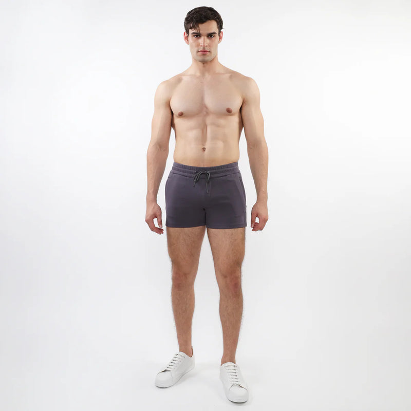 3.5" Retro Knit Gym Shorts (Charcoal)