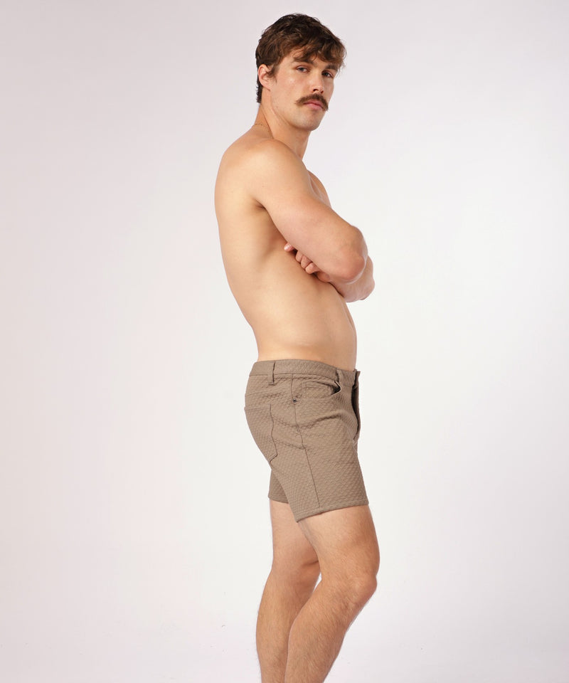 Textured Jacquard Knit Shorts (Battallion)
