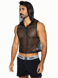 Hooded Sleeveless Jersey (Black)