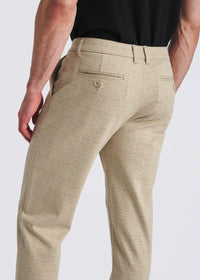 Wool-Look Stretch Knit Pants (Sand Glennplaid)