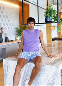 Open Knit Vest (Lilac)
