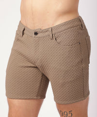 Textured Jacquard Knit Shorts (Battallion)
