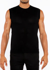 Open Knit Vest (Midnight)