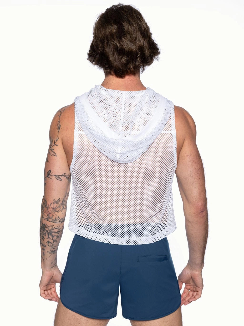 Hooded Sleeveless Jersey (White)