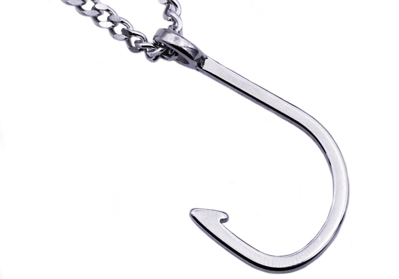 Silver Stainless Steel Hook Pendant