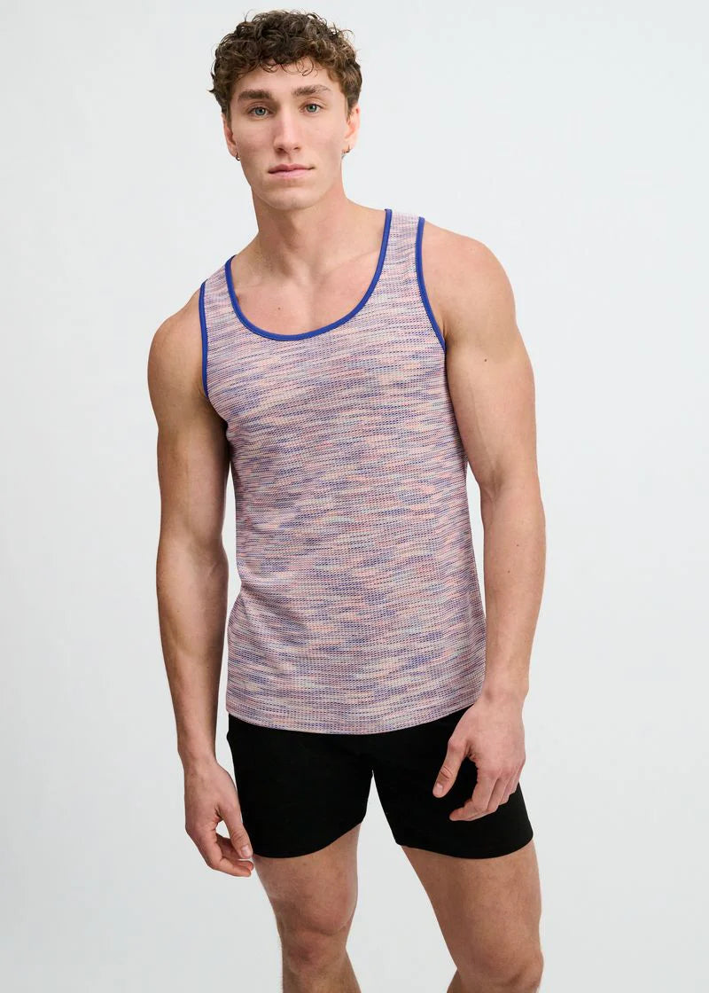 Textured Knit Tank (Purple Space Dye)