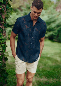 Crinkle Stretch Chino Short (Bone)