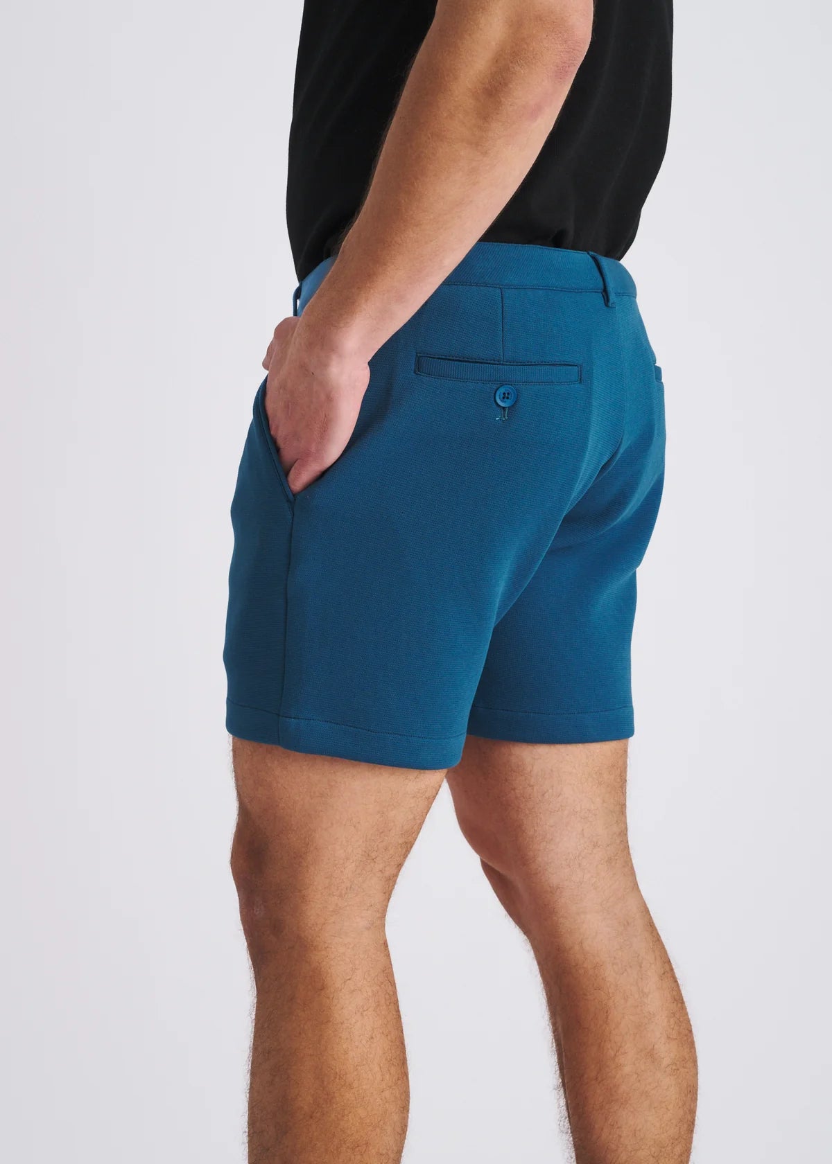 Textured Stretch Chino Short (Petrol)