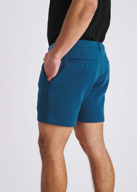 Textured Stretch Chino Short (Petrol)
