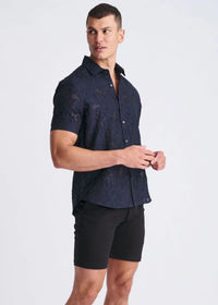 Lightweight Jacquard Shirt (Navy)