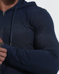 Full Zip Active Comfort Hoodie (Heather Navy)