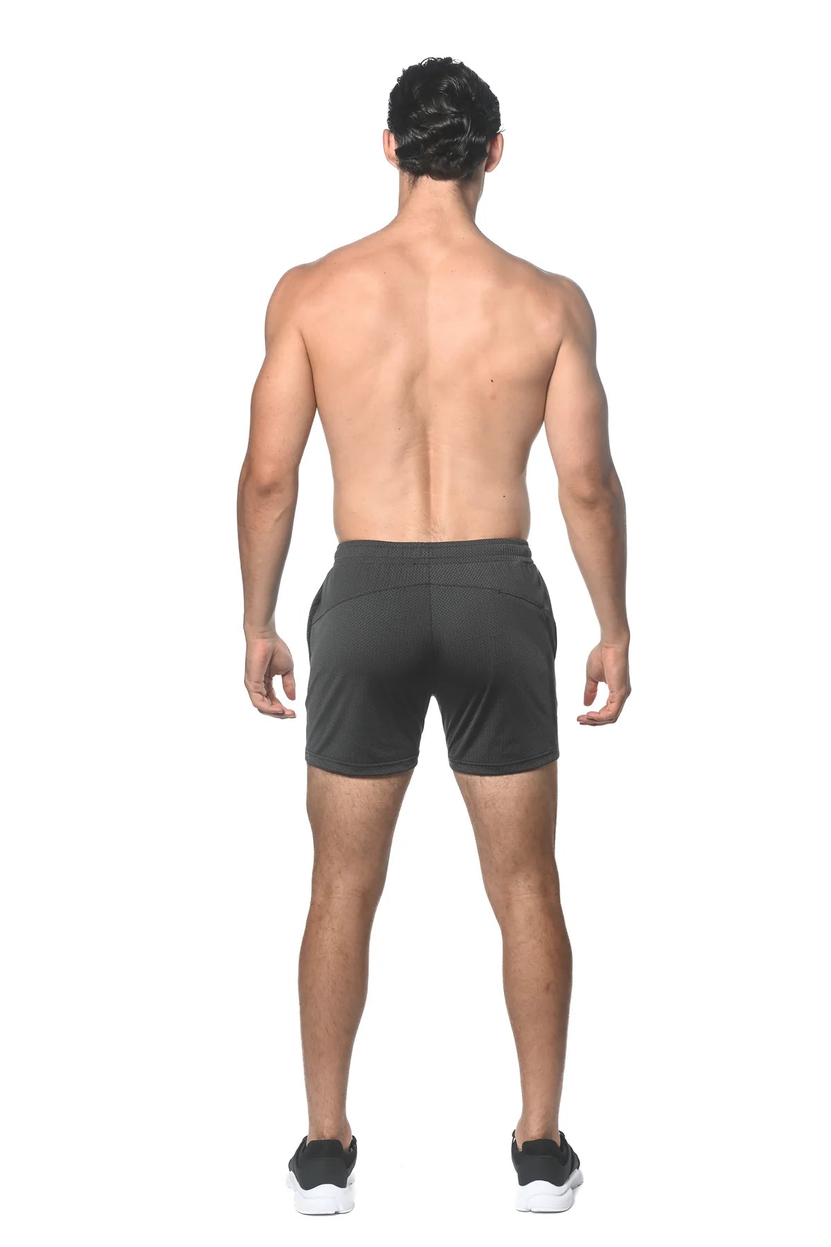 Textured Mesh Performance Shorts (Charcoal)