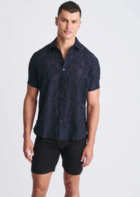 Lightweight Jacquard Shirt (Navy)