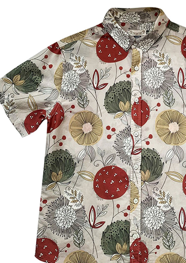 Muted Wildflowers Silk Blend Shirt