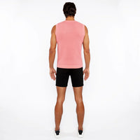 Open Knit Vest (Coral)