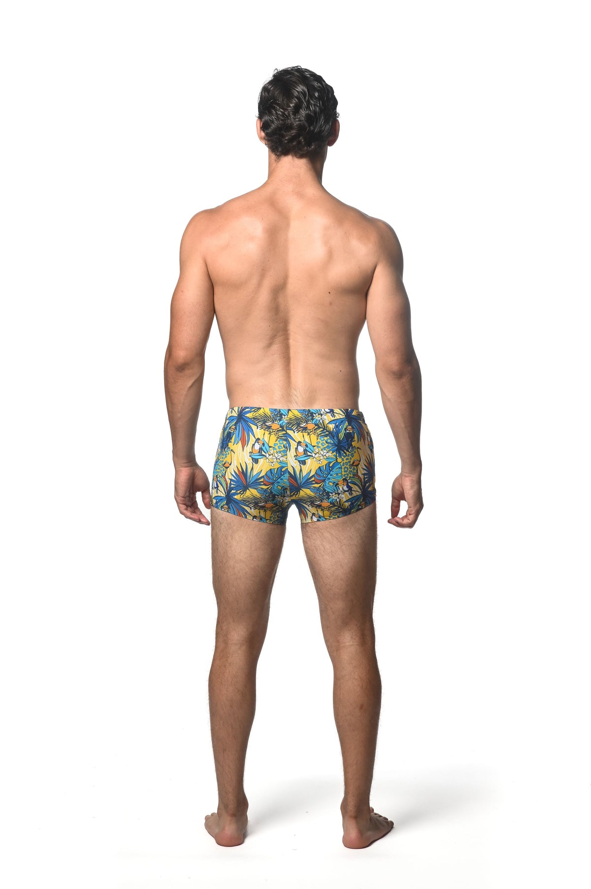 Printed Swim Trunks (Royal/Gold Jungle)