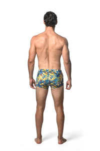 Printed Swim Trunks (Royal/Gold Jungle)