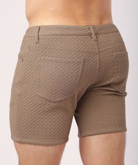 Textured Jacquard Knit Shorts (Battallion)
