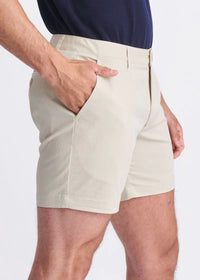 Crinkle Stretch Chino Short (Bone)