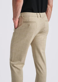 Wool-Look Stretch Knit Pants (Sand Glennplaid)