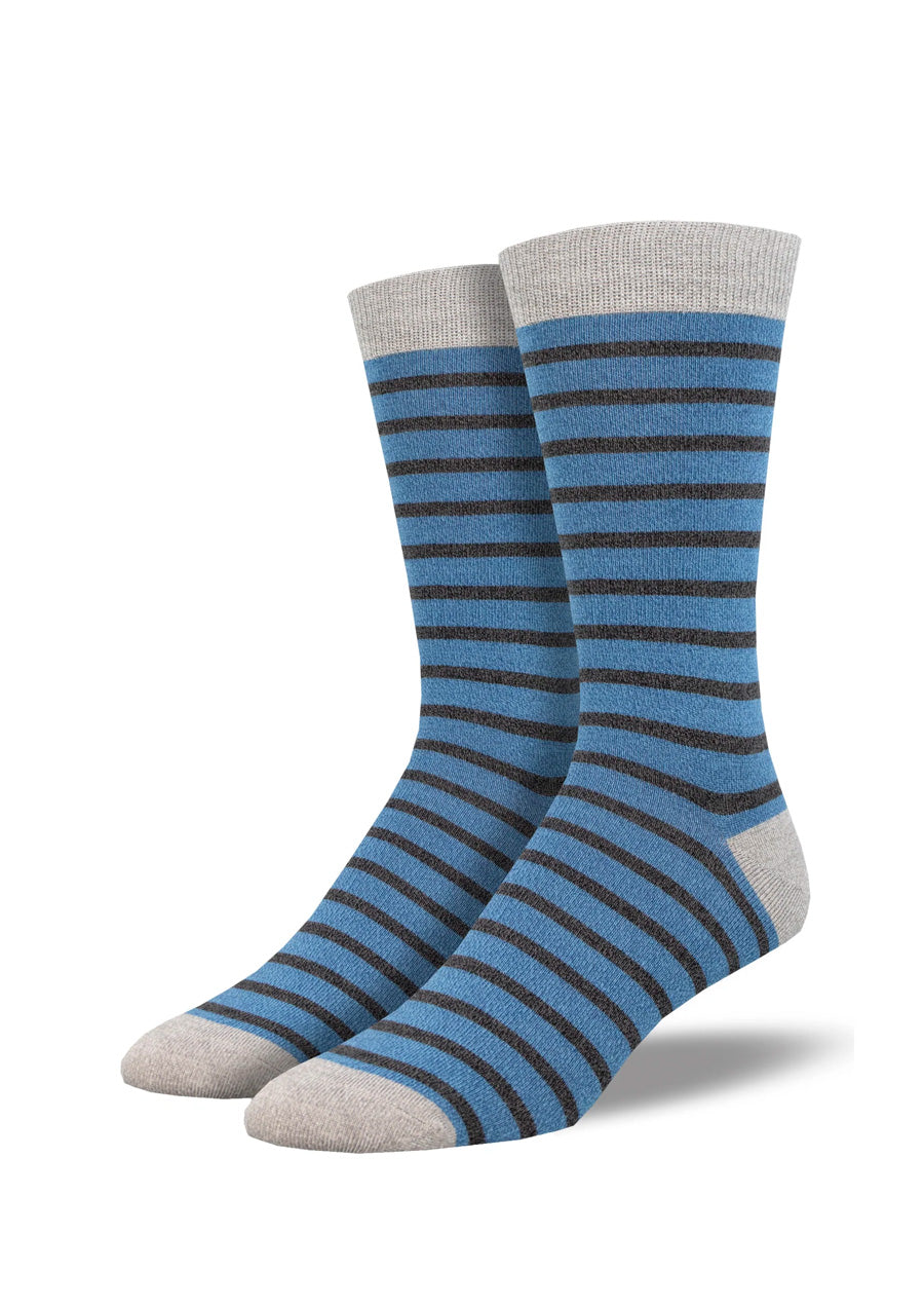 Sailor Stripes Bamboo Socks (Blue/Grey)