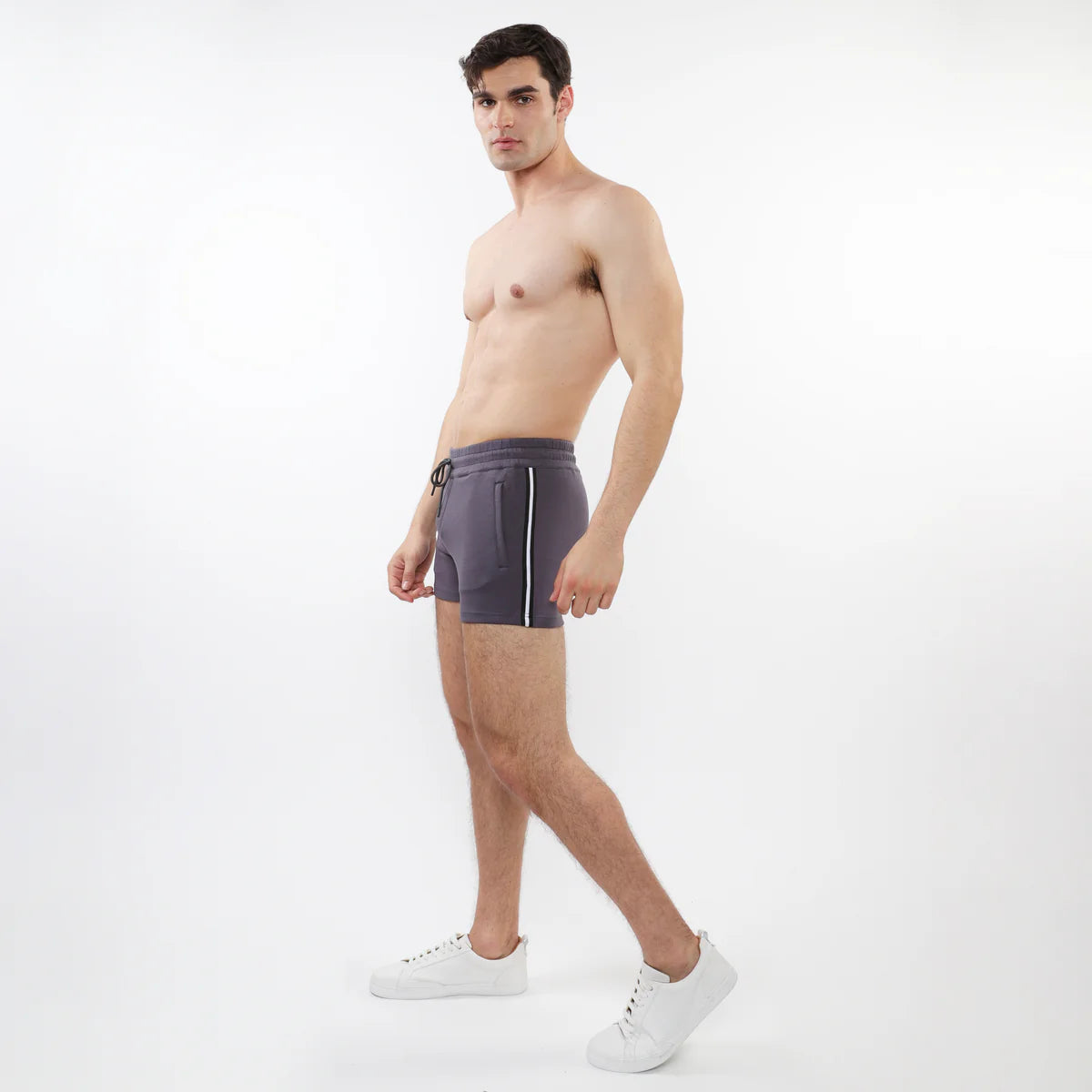 3.5" Retro Knit Gym Shorts (Charcoal)