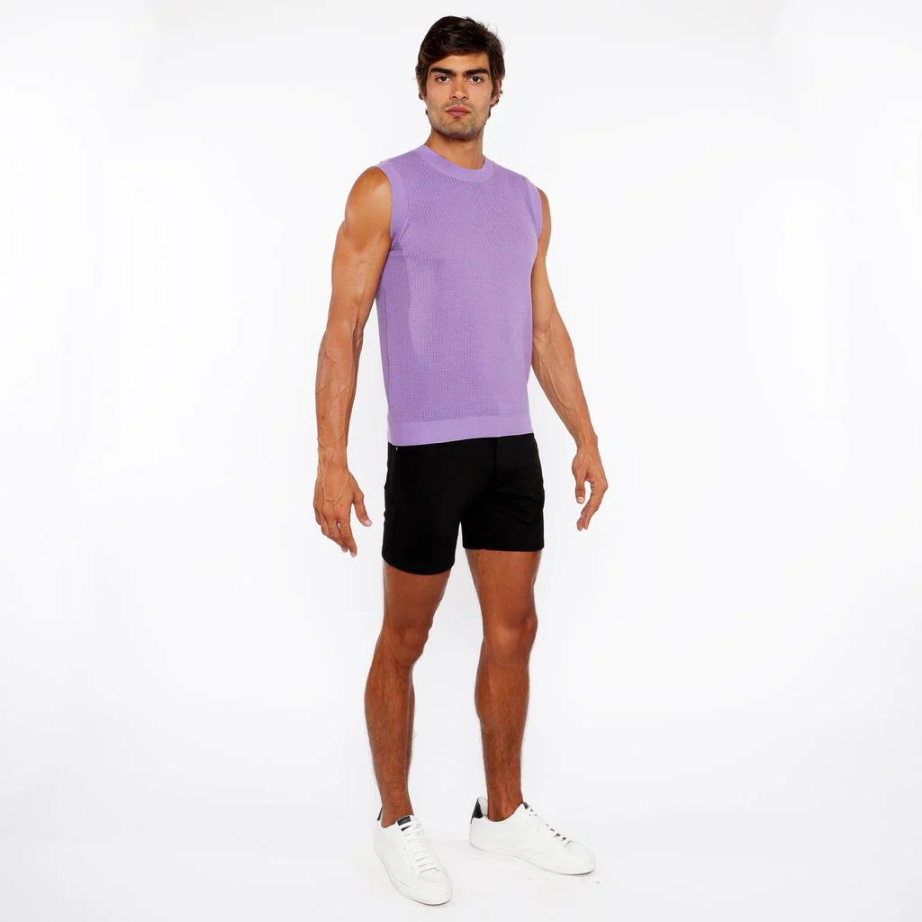 Open Knit Vest (Lilac)