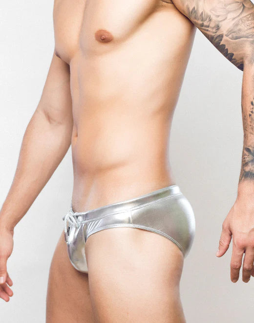 Silver Metalux Swim Brief (V30)