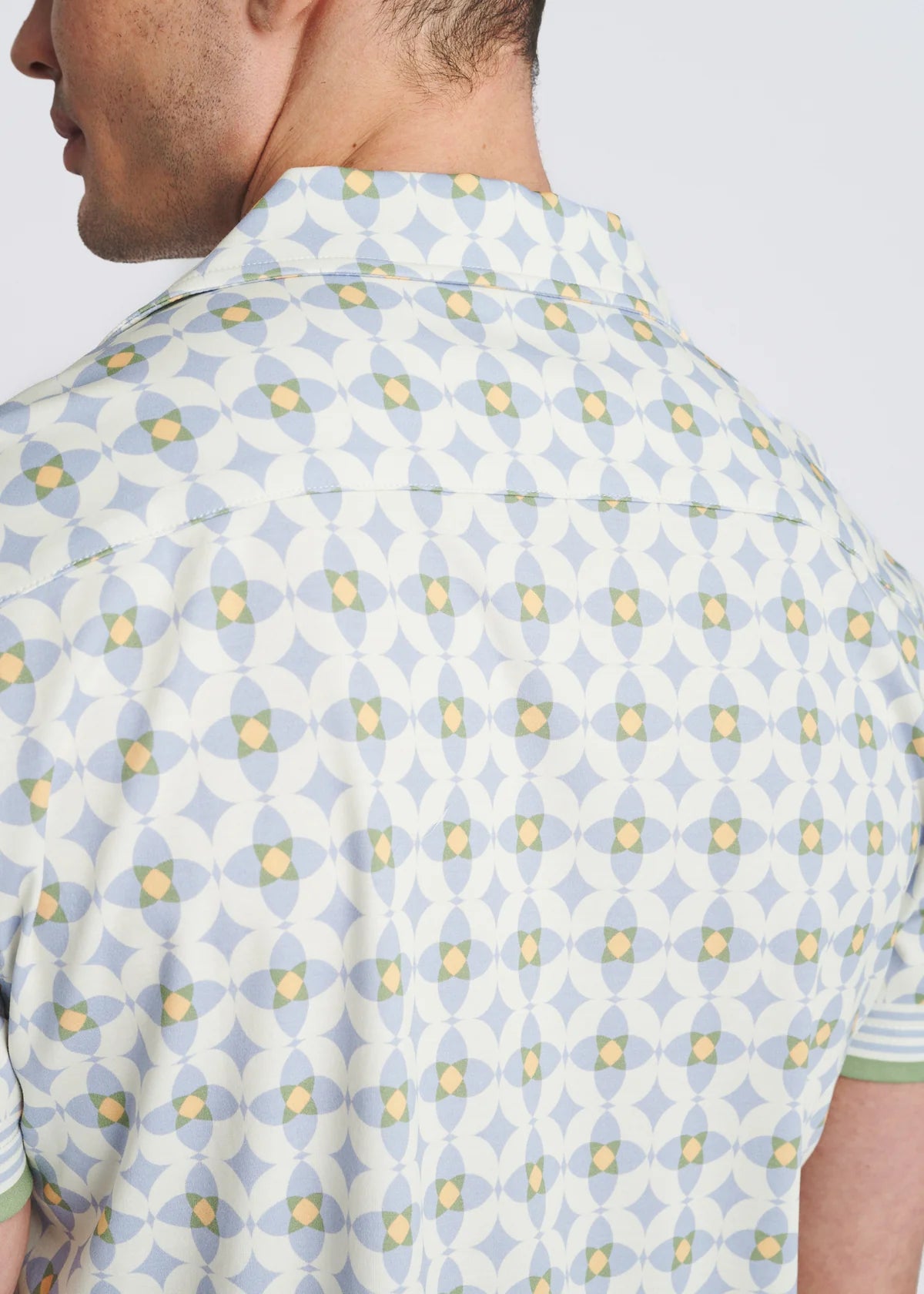 Modal Border Shirt (Slate/Latte)