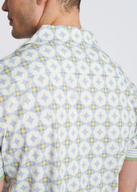 Modal Border Shirt (Slate/Latte)