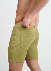 Jacquard Stretch Knit Shorts (Foam Green)