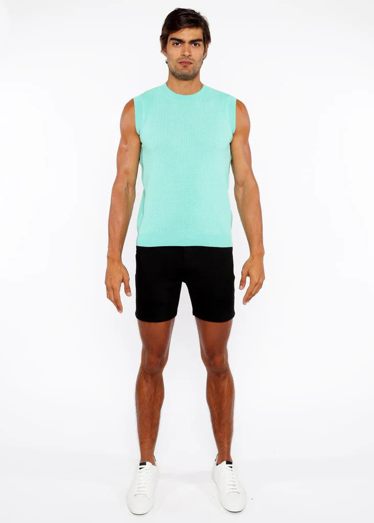 Textured Knit Sleeveless Vest (Bud)