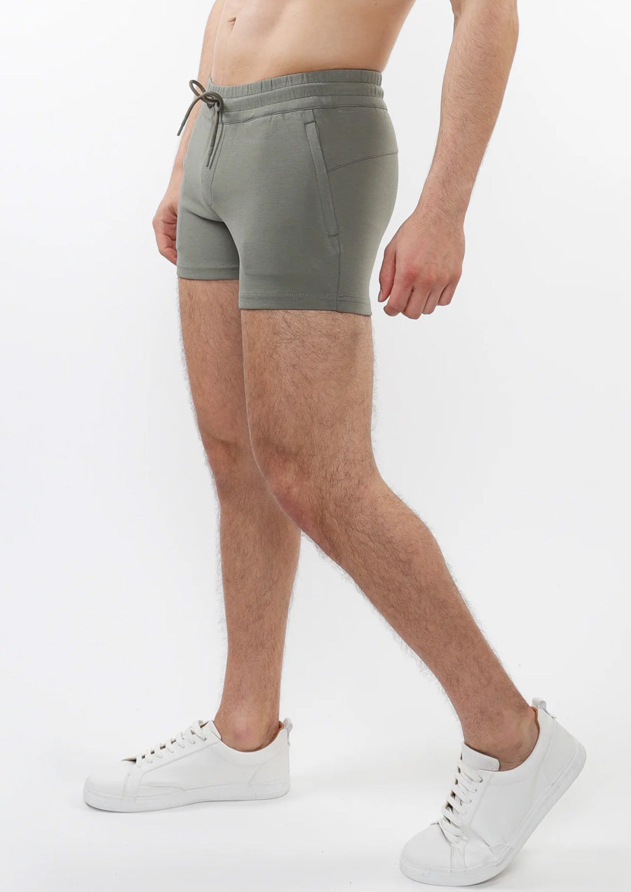 3.5" Stretch Knit Gym Shorts (Leaf)