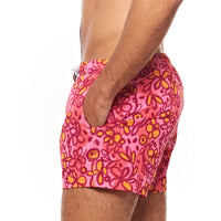 Printed Swim Short - Sketchbook Cosmos (Pink)