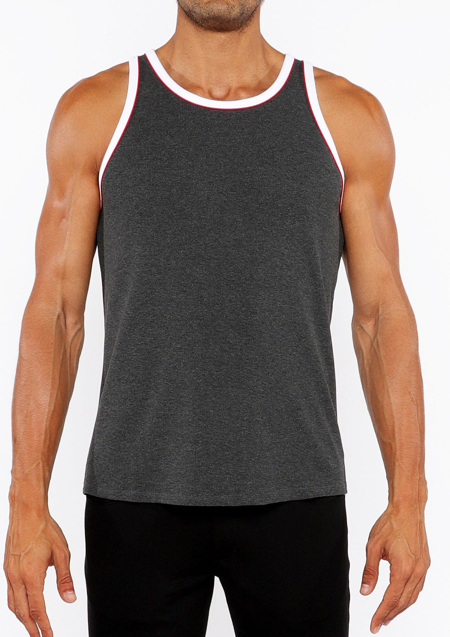 Rib Stretch Ringer Tank (Gunpowder)