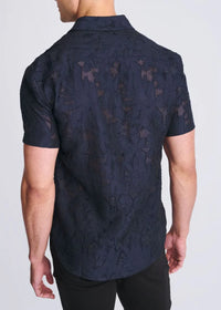 Lightweight Jacquard Shirt (Navy)