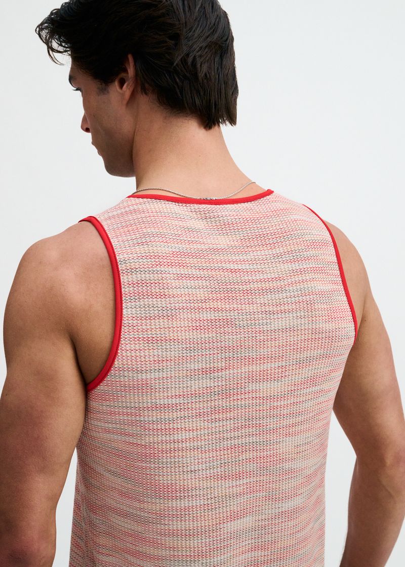 Textured Knit Tank (Poppy Space Dye)