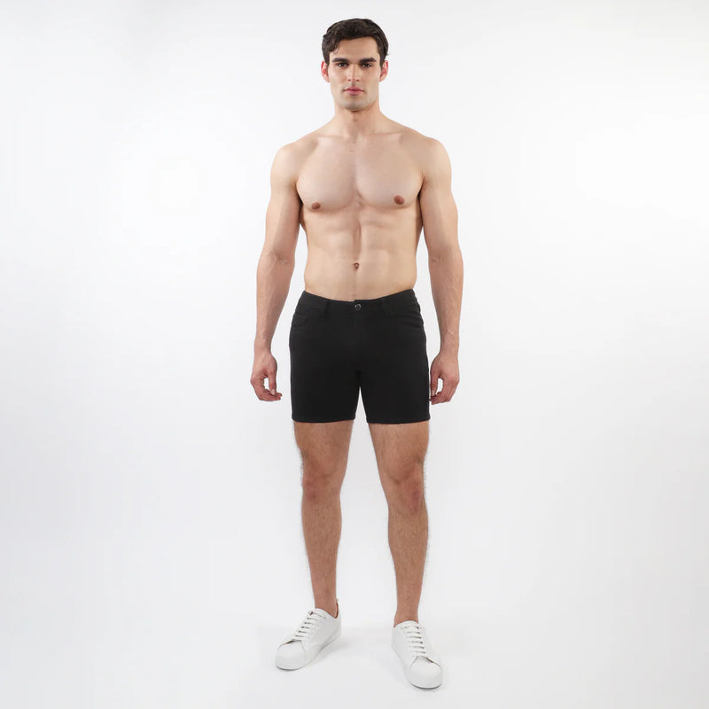 5" Jacquard Stretch Knit Short (Black Parquet)