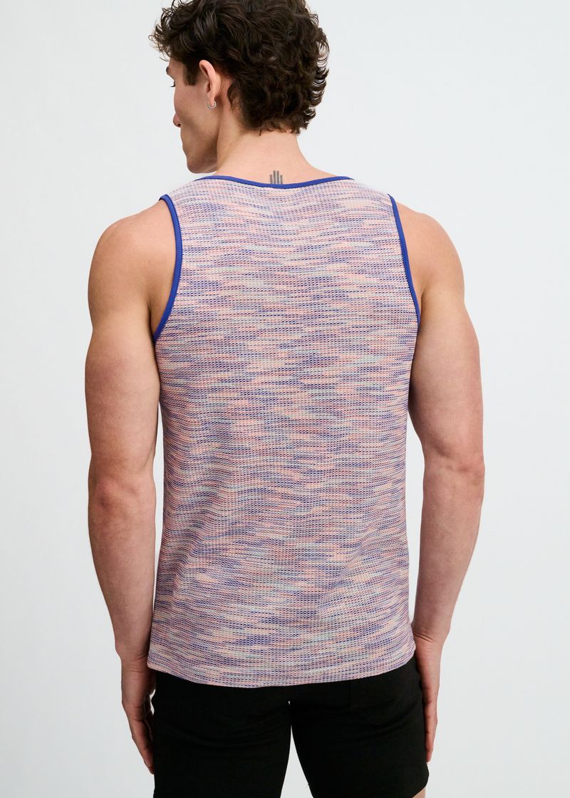 Textured Knit Tank (Purple Space Dye)