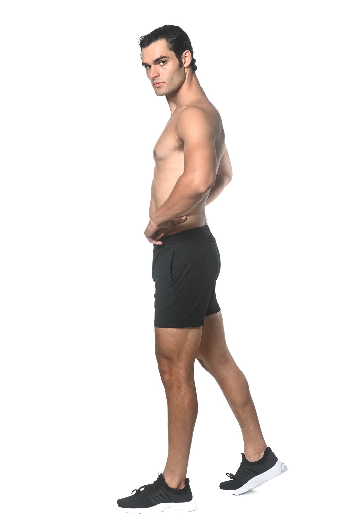 Textured Mesh Performance Shorts (Navy)