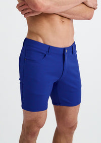 5" Stretch Knit Jean Short (Blueberry)