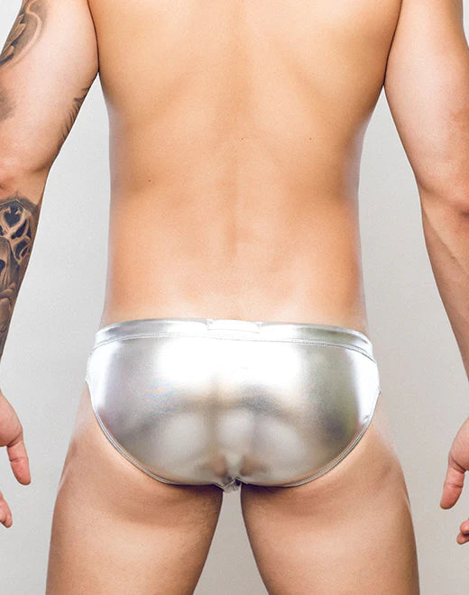 Silver Metalux Swim Brief (V30)