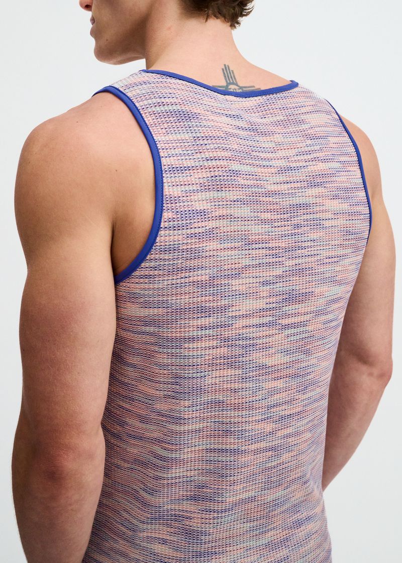 Textured Knit Tank (Purple Space Dye)