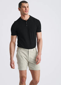 Textured Stretch Chino Short (Vanilla Herringbone)