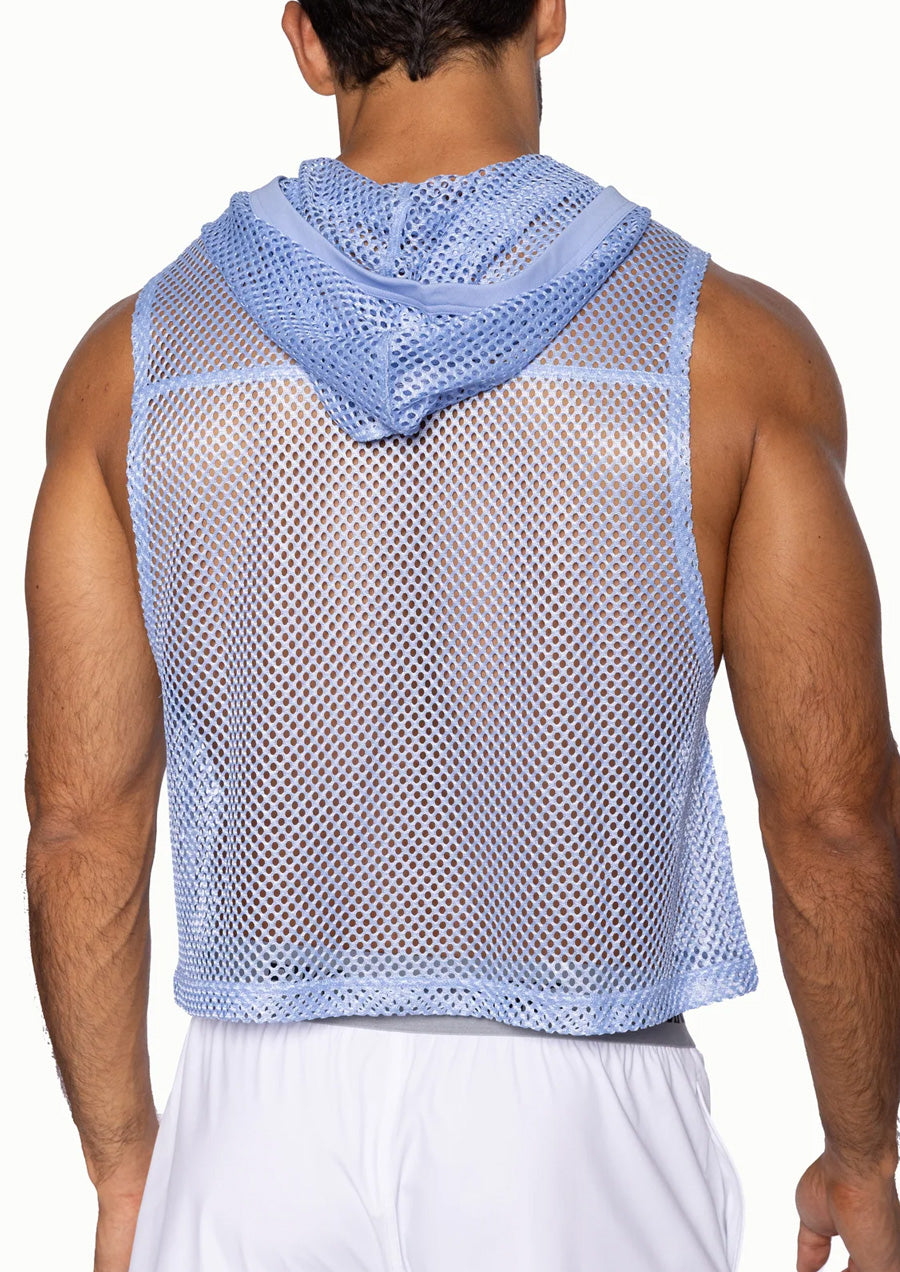 Hooded Sleeveless Jersey (Ice Blue)