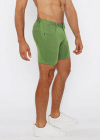 5" Stretch Knit Jean Short (Pea Shoot)