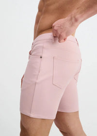 5" Stretch Knit Jean Short (Tea Rose)