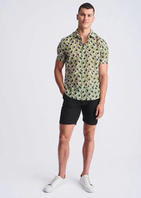 Cotton/Silk Short Sleeve Shirt (Lilac/Sprout)