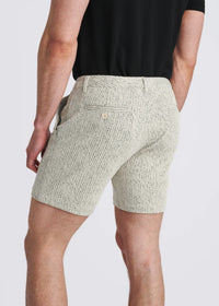 Textured Stretch Chino Short (Vanilla Herringbone)